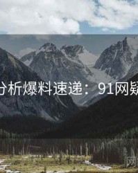 AI深度分析爆料速递：91网疑点解析