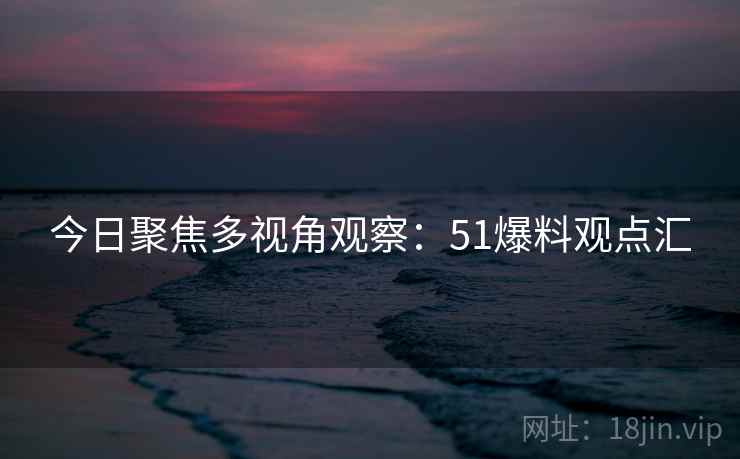 今日聚焦多视角观察：51爆料观点汇