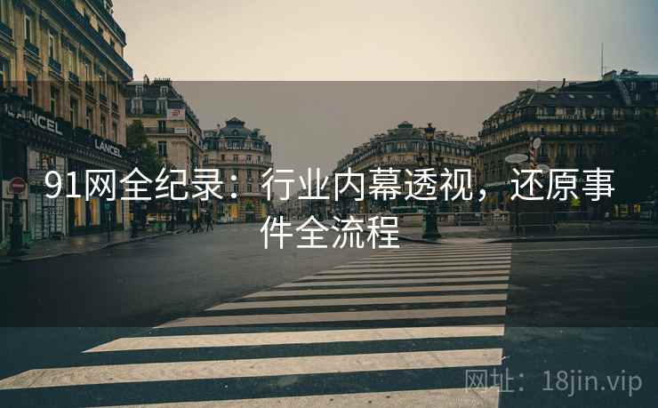 91网全纪录：行业内幕透视，还原事件全流程